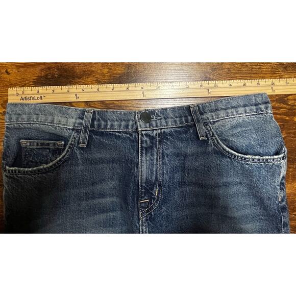 Current Elliott Jeans Women's 32 Fling Raw Hem Straight Leg Medium Wash Denim - Picture 9 of 11